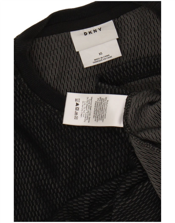DKNY Hombre Top Manga Larga XS Algodón Negro