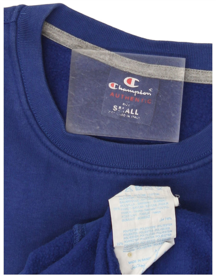 CHAMPION Sudadera gráfica para hombre Jersey pequeño de algodón azul