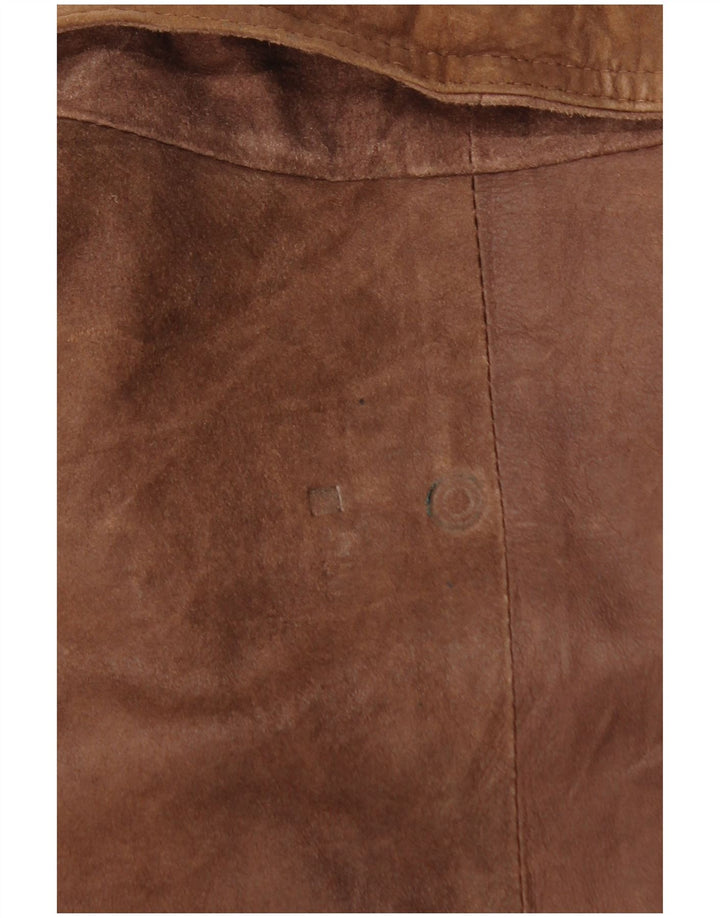 Morena Cazadora Bomber De Ante Hombre IT 52 XL Cuero Marrón