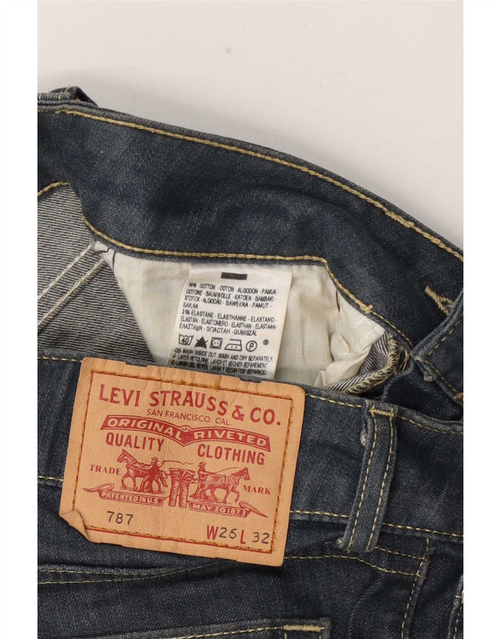 Vaqueros Levi's Mujer Rectos W26 L32 Azul Marino Algodón