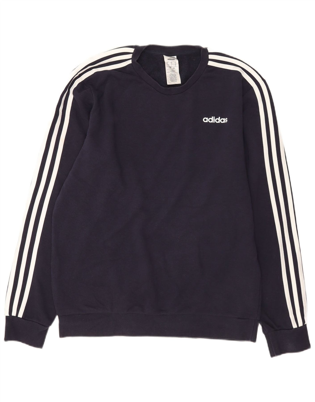 Adidas Hombre Sudadera Jumper Grande Azul Marino Algodón