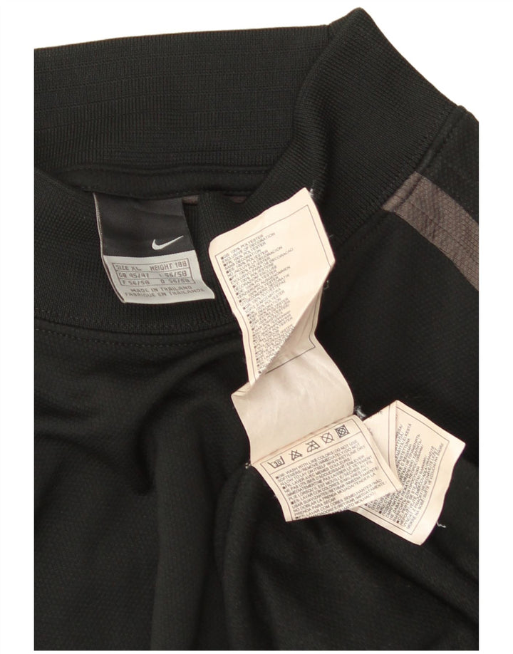 NIKE Camiseta de manga larga para hombre ES 45/47 XL Negro Colorblock Poliéster