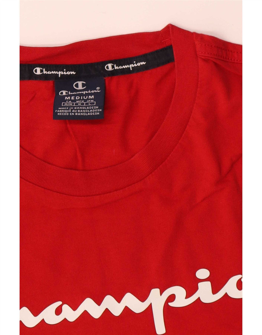 Champion Camiseta gráfica para hombre Top Medium Red Cotton