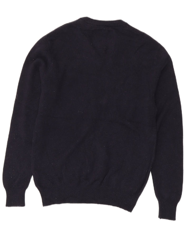 Jack Wills Jersey con cuello en V para mujer UK 40 Lana merina azul marino mediano