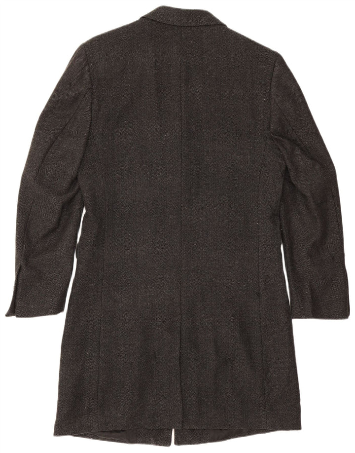 Abrigo para hombre French Connection UK 38 Lana en espiga gris medio