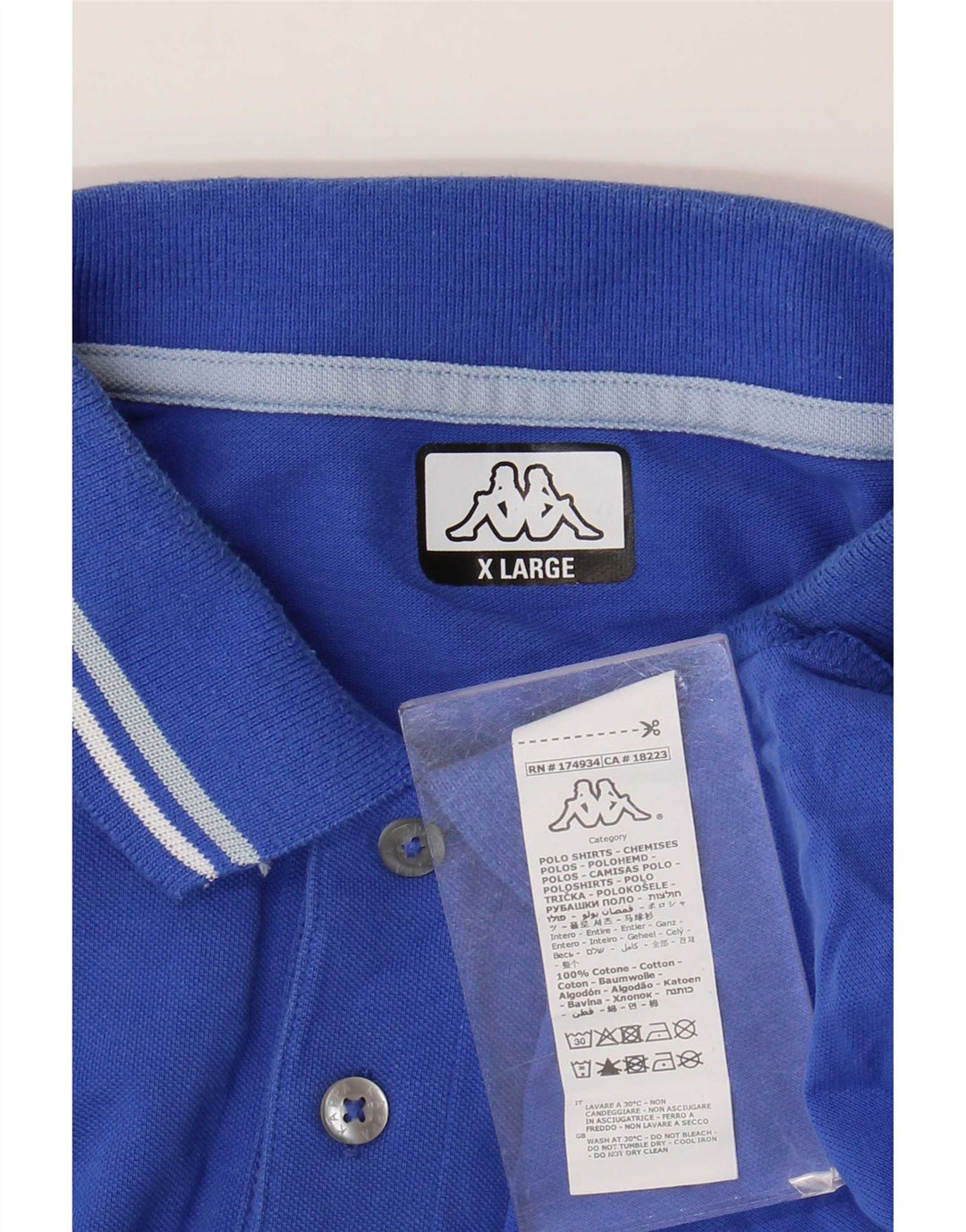 Kappa Polo Hombre XL Algodón Azul
