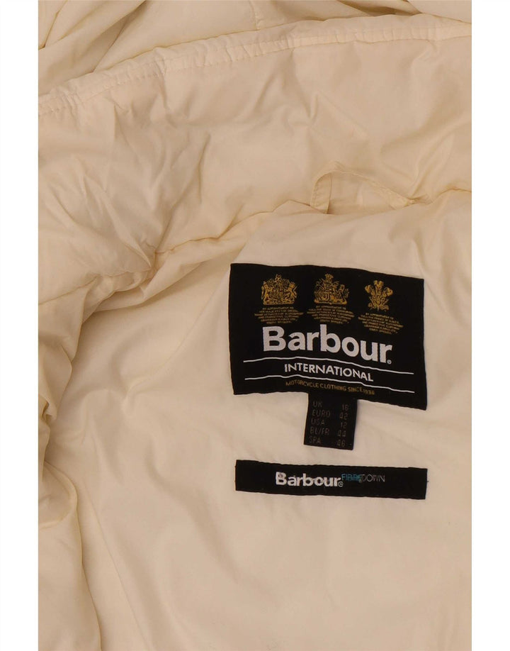 Barbour Chaqueta Acolchada Con Capucha Para Mujer Reino Unido 46 Grande Blanco