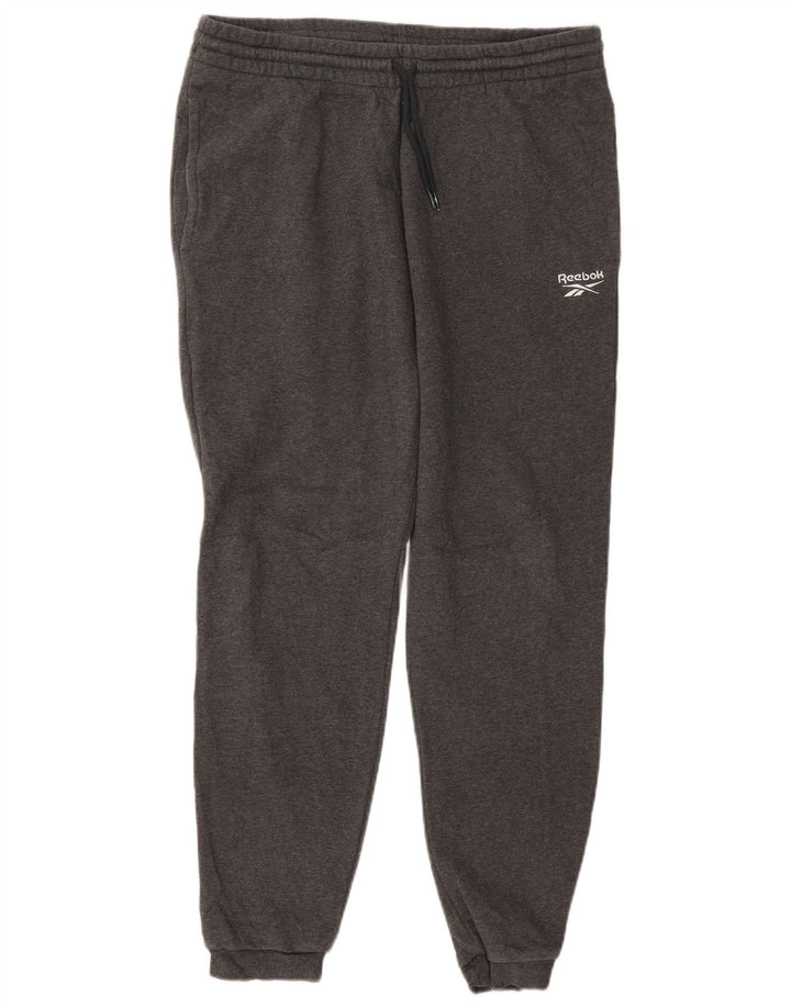 REEBOK Pantalones de Chándal para Hombre Joggers Large Gris Algodón