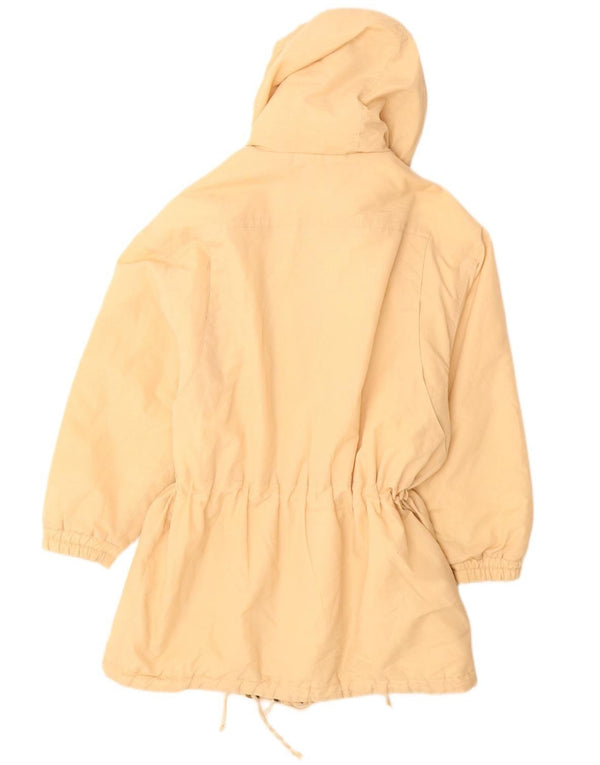VINTAGE Abrigo acolchado con capucha para mujer EU 38 Poliéster beige medio