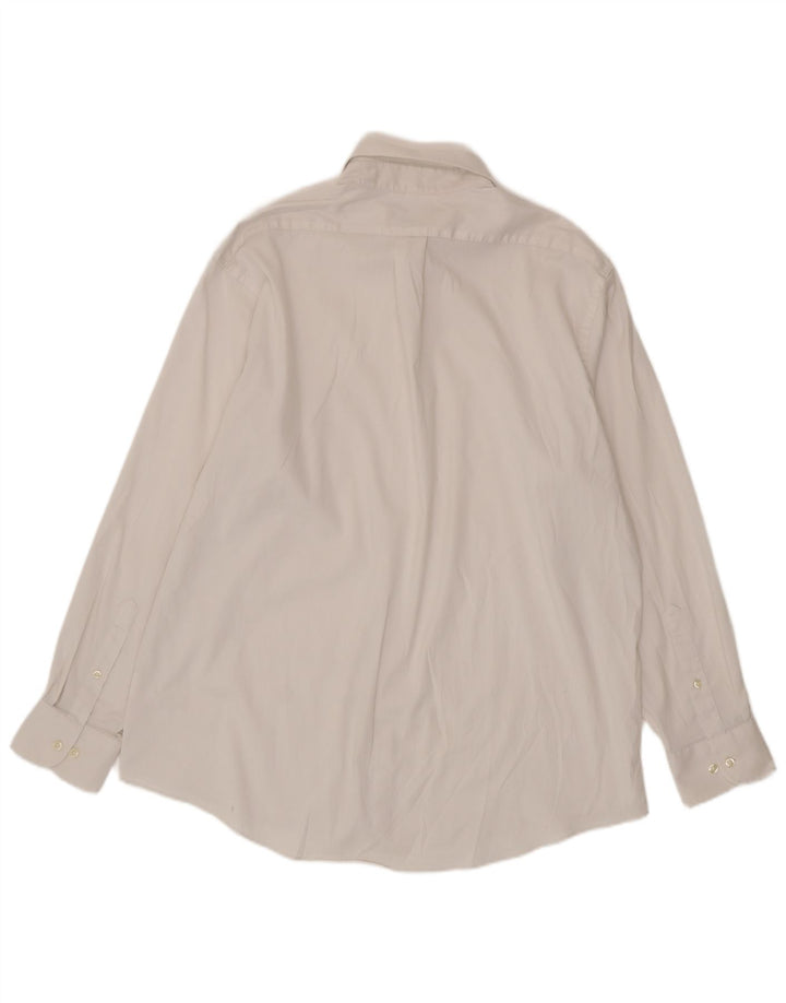 Chaps Camisa de ajuste regular para hombre, talla 17 1/2, algodón blanco grande