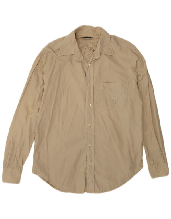 Henry Cottons Camisa para hombre Talla 40 Algodón beige mediano