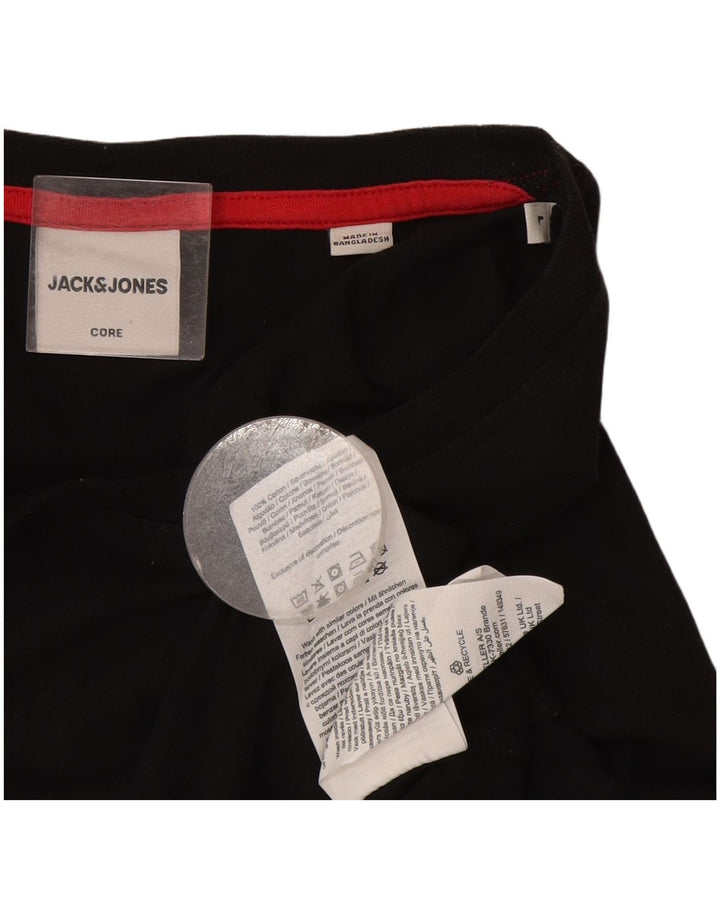 Jack & Jones - Camiseta para hombre, talla grande, color negro, algodón