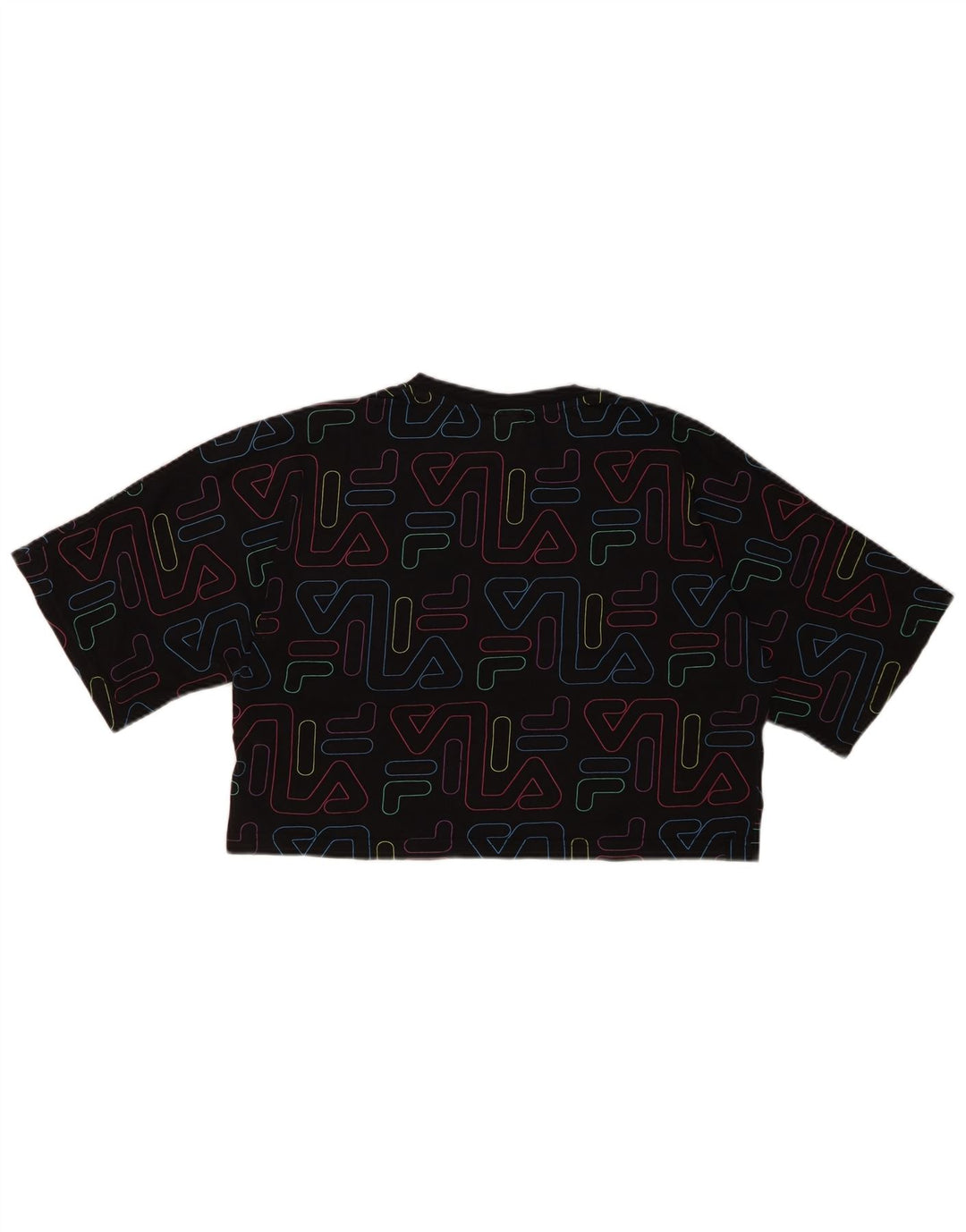 FILA Camiseta corta con gráfico para niña 15-16 años Algodón negro