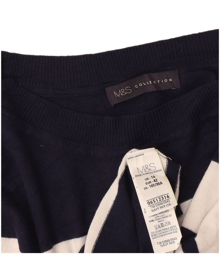 Marks & Spencer - Jersey de cuello redondo para mujer, talla 40, tamaño mediano, azul marino