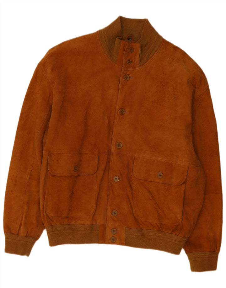 CONBIPEL Chaqueta bomber de ante para hombre IT 58 2XL Cuero marrón