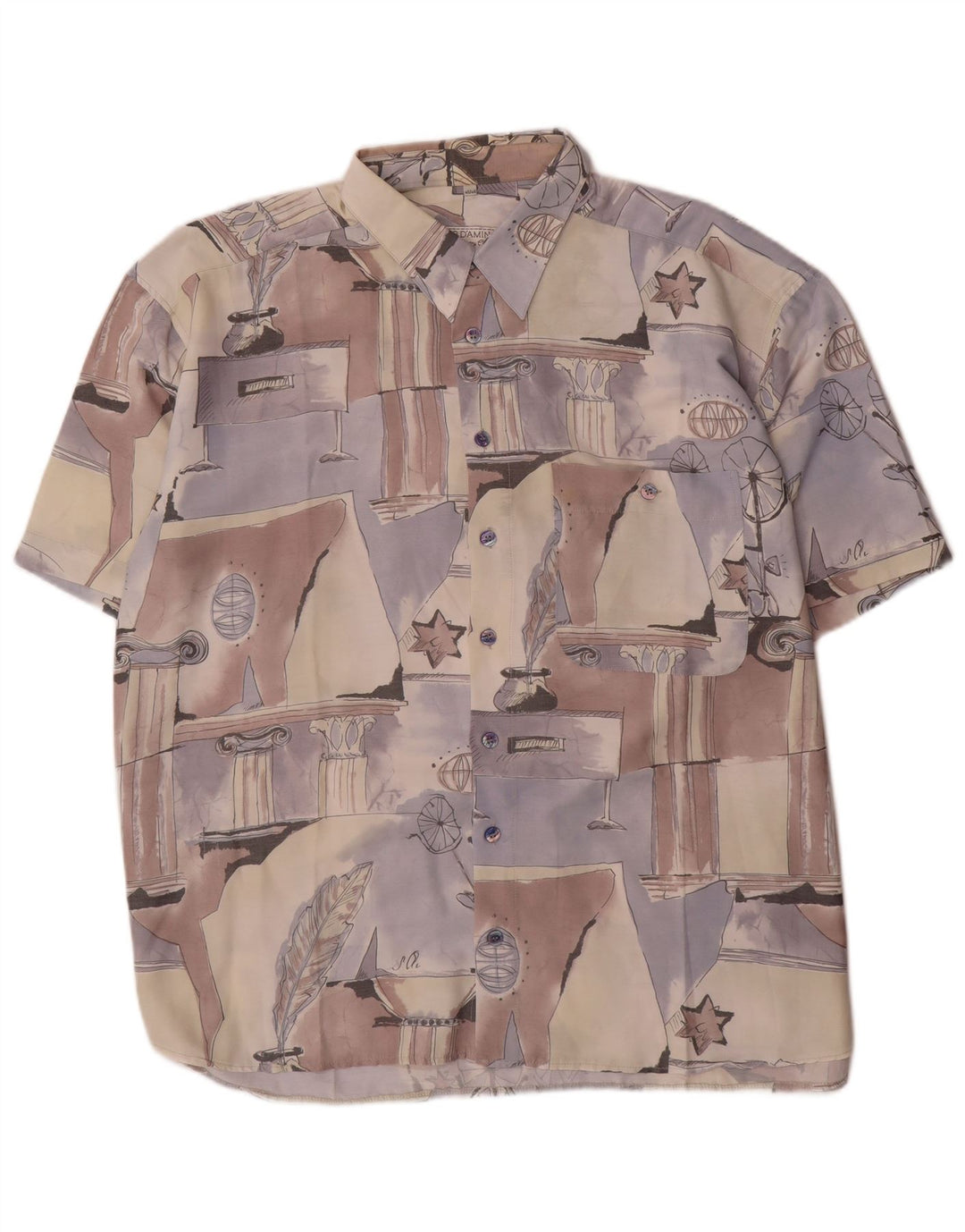 Club D'Amingo Camisa Estampado Abstracto Hombre Talla 45/46 XL Multicolor