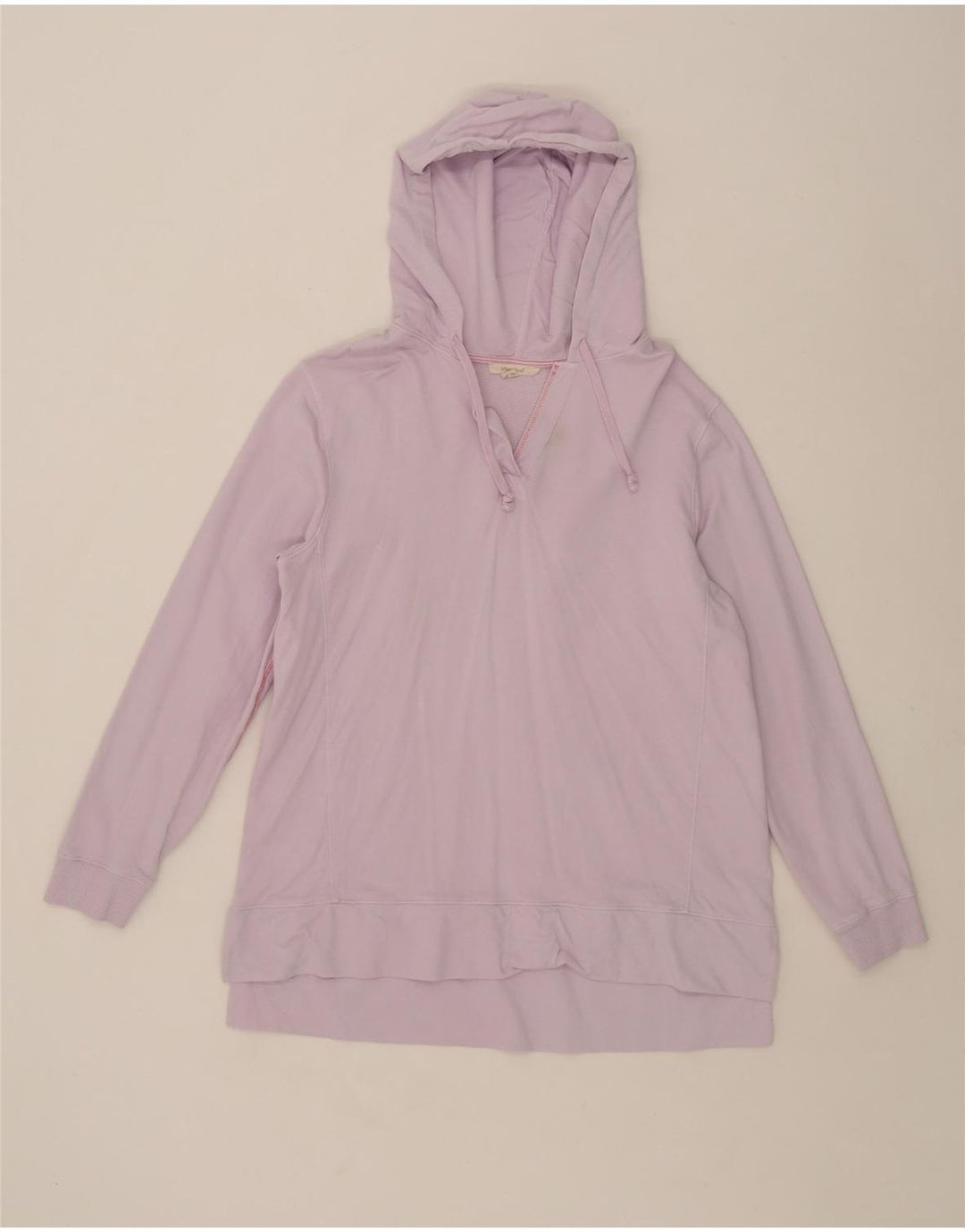White Stuff Top con capucha para mujer, manga larga, UK 42, algodón morado mediano