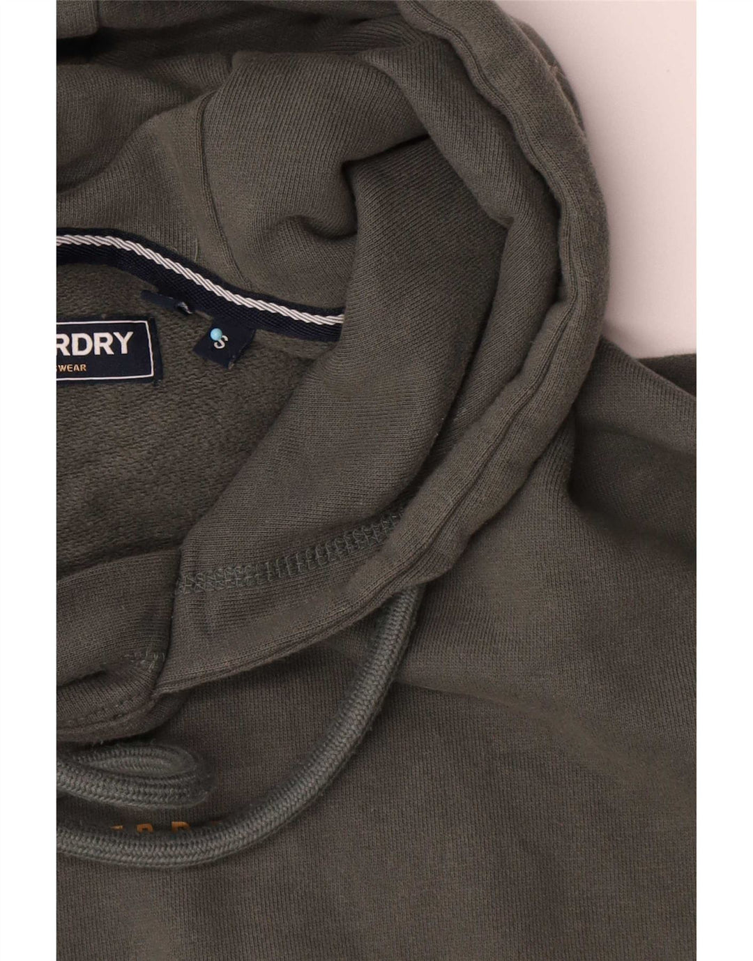 Superdry Jersey con capucha para hombre, talla pequeña, algodón caqui
