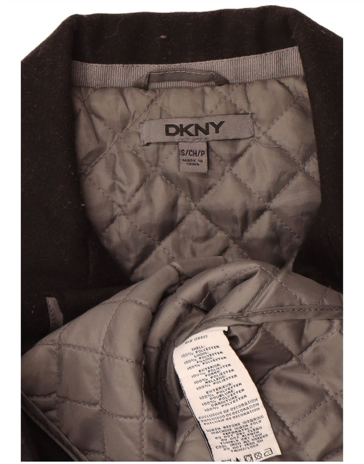 Dkny Chaquetón para mujer UK 40 Pequeño Poliéster color block negro