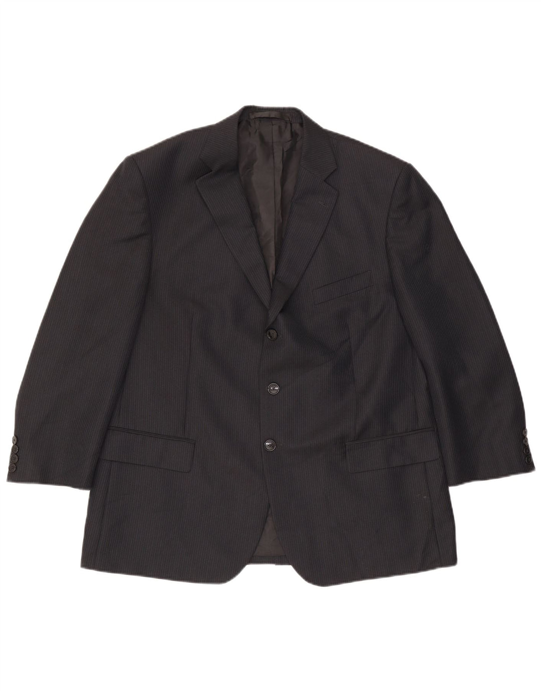 Marks & Spencer Chaqueta tipo blazer de 3 botones para hombre UK 44 XL Azul marino a rayas