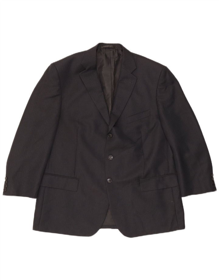 Marks & Spencer Chaqueta tipo blazer de 3 botones para hombre UK 44 XL Azul marino a rayas