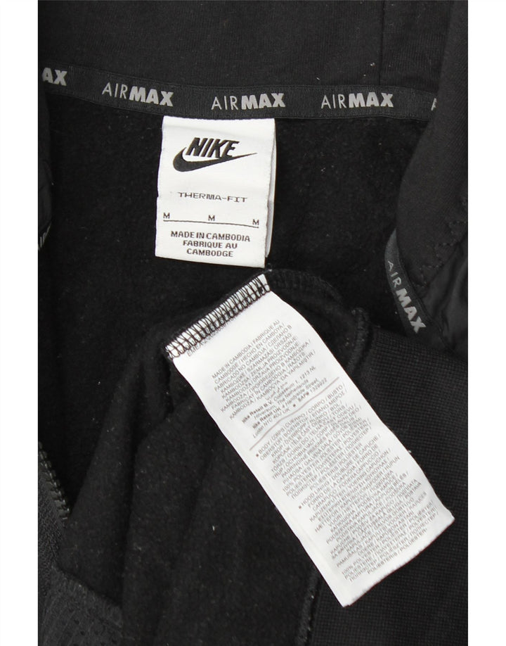 Nike Hombre Therma-Fit Sudadera con capucha Jersey Mediano Negro Poliéster