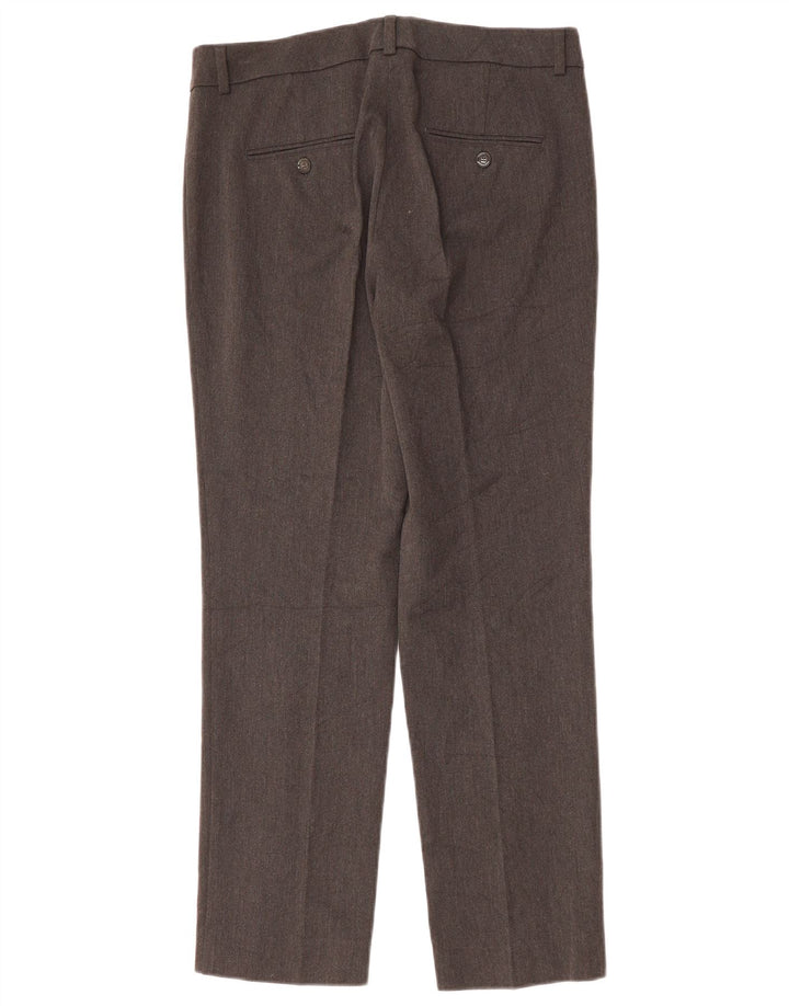 MAX MARA Pantalones de traje rectos de fin de semana para mujer UK 12 Medium W32 L28 Gris