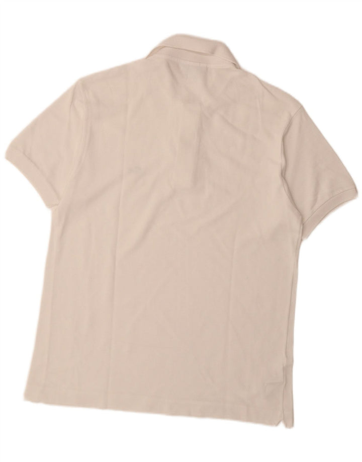 LACOSTE Polo de ajuste clásico para hombre talla 4 mediano algodón blanco
