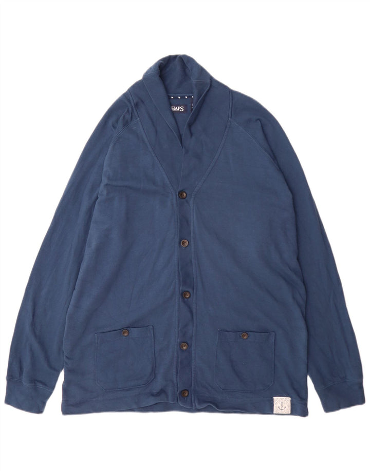 Chaps Mens Chándal Top Chaqueta Grande Azul Marino Algodón