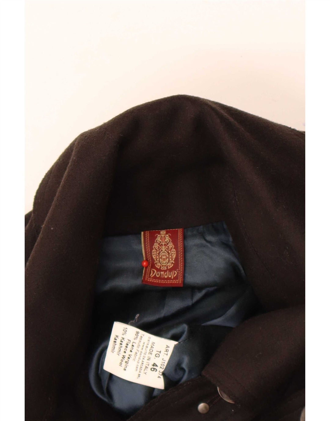 Dondup Chaquetón Mujer IT 46 Grande Lana Marrón
