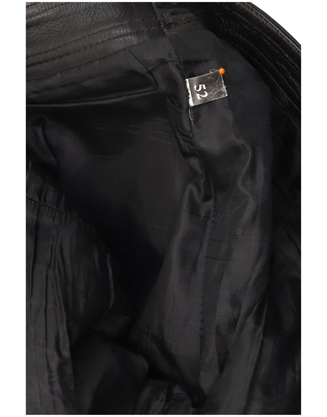 VINTAGE Pantalón recto de cuero para hombre W30 L30 Negro