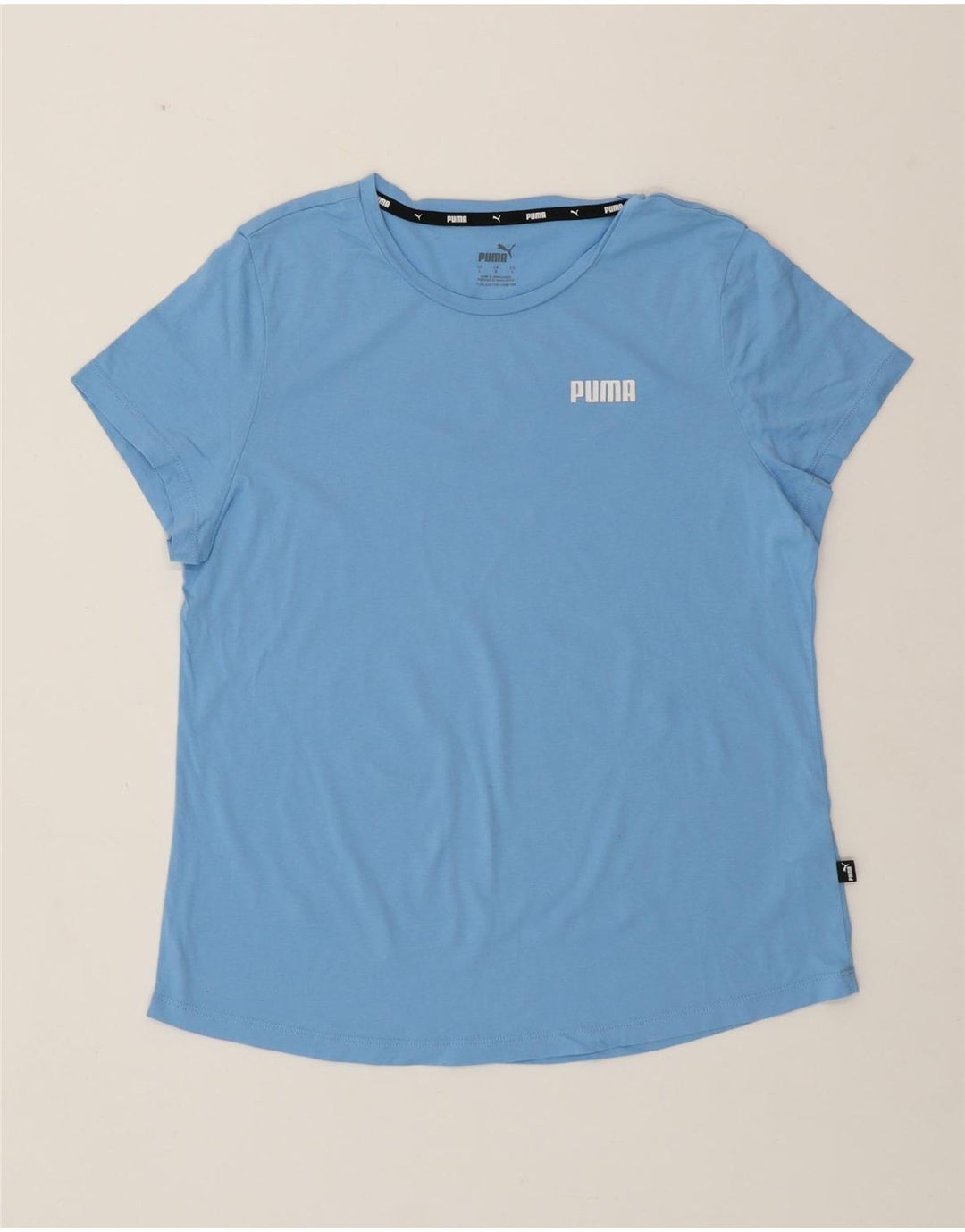 PUMA Camiseta para mujer Top UK 16 Large Blue Cotton