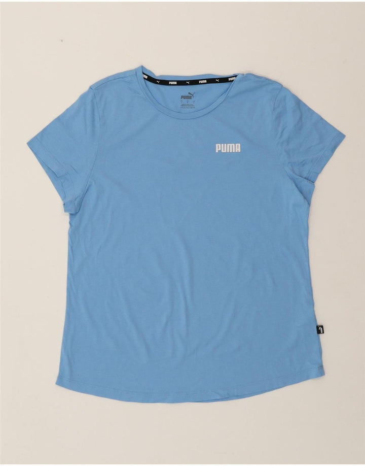 PUMA Camiseta para mujer Top UK 16 Large Blue Cotton