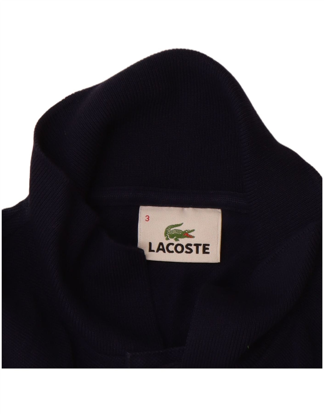 LACOSTE Polo para hombre talla 3 pequeño algodón azul marino
