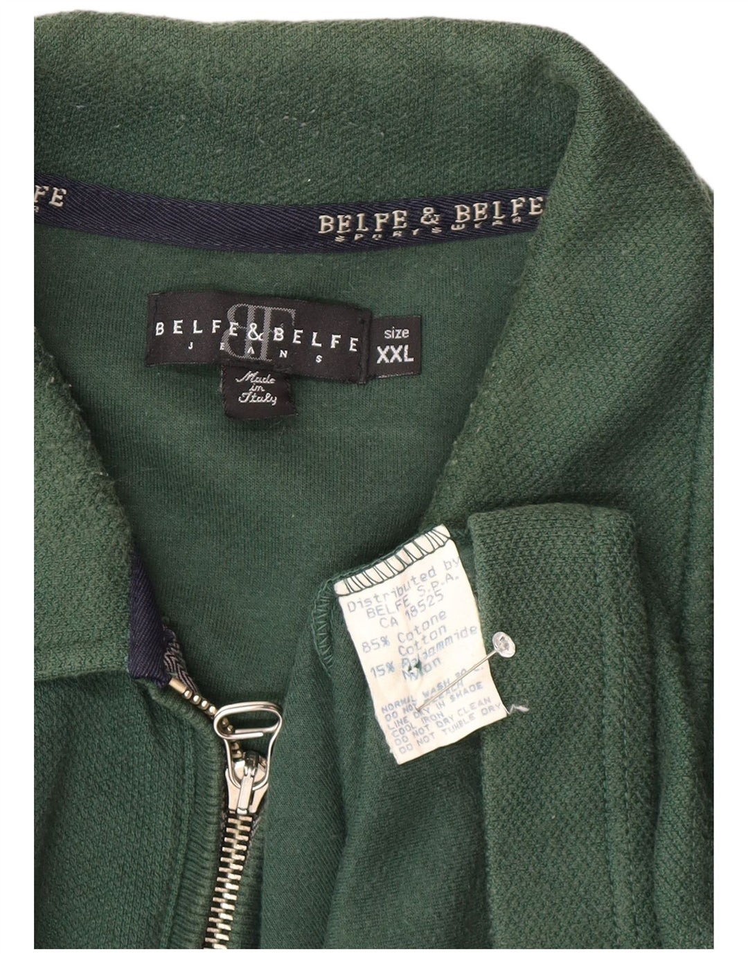 Belfe & Belfe Chaqueta de chándal para hombre 2XL Algodón verde