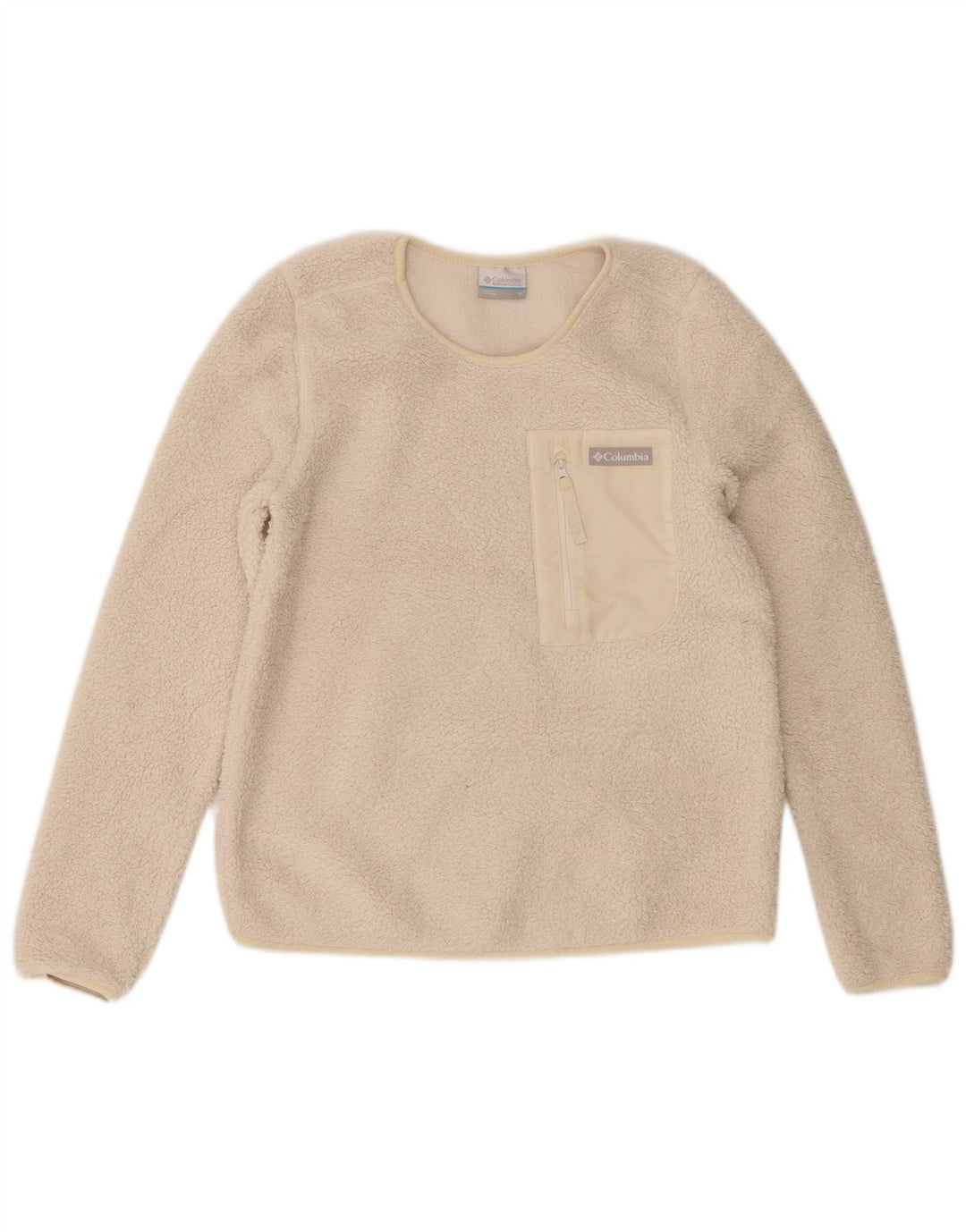 Columbia Jersey polar para mujer UK 10 Small Poliéster blanco