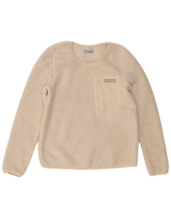 Columbia Jersey polar para mujer UK 10 Small Poliéster blanco
