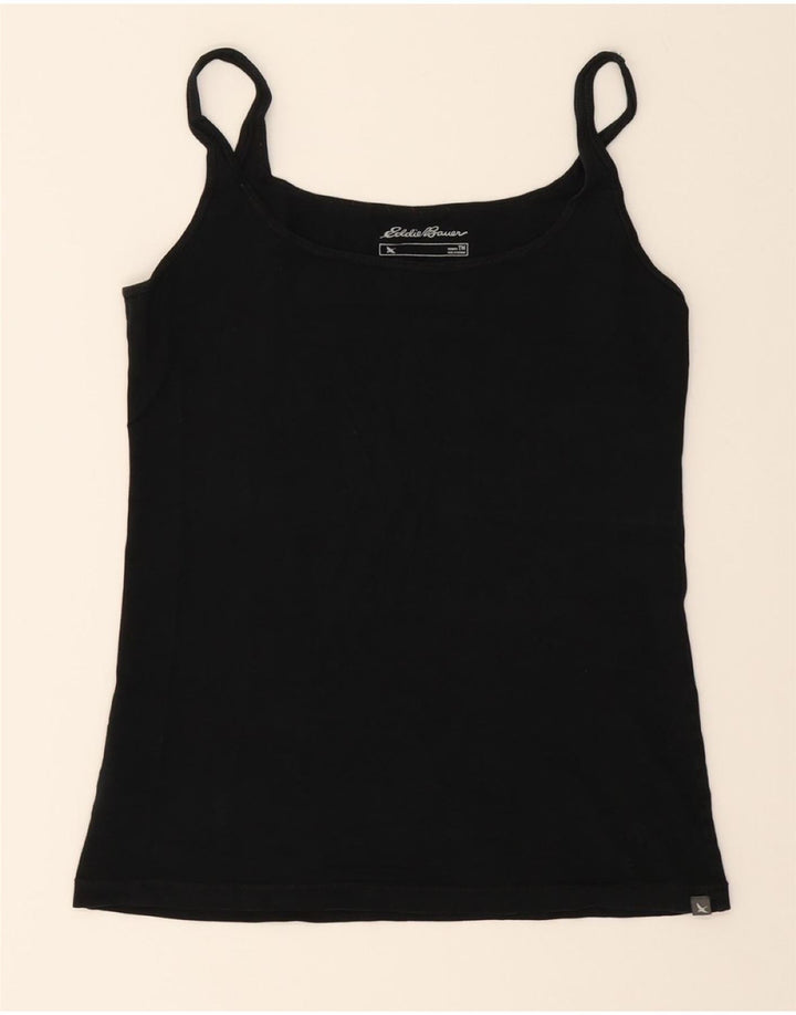 EDDIE BAUER Womens Cami Top UK 12 Medium Black Cotton Vintage Eddie Bauer and Second-Hand Eddie Bauer from Messina Hembry 