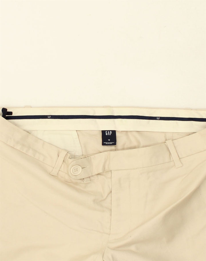 GAP Womens Straight Suit Trousers US 12 Large W34 L26  Beige Cotton | Vintage Gap | Thrift | Second-Hand Gap | Used Clothing | Messina Hembry 