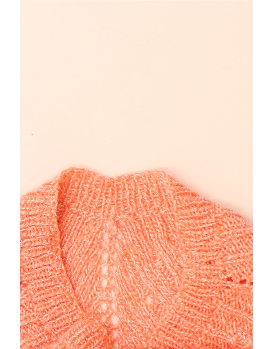 VINTAGE Mujer Barco Cuello Jersey Suéter Reino Unido 14 Grande Naranja Chevron