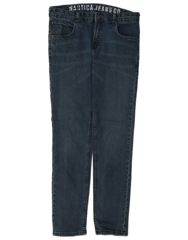 Nautica Jeans rectos para mujer US 18 2XL W36 L30 Algodón azul