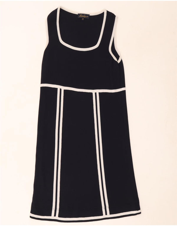 Luisa Spagnoli Vestido recto sin mangas para mujer UK 42 Azul marino mediano