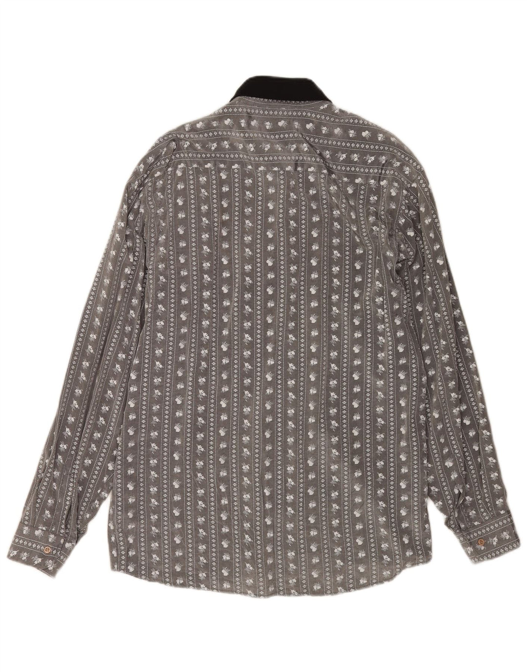 Camisa Mac para hombre grande gris floral