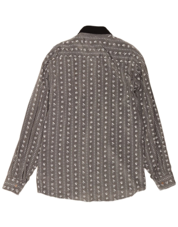 Camisa Mac para hombre grande gris floral