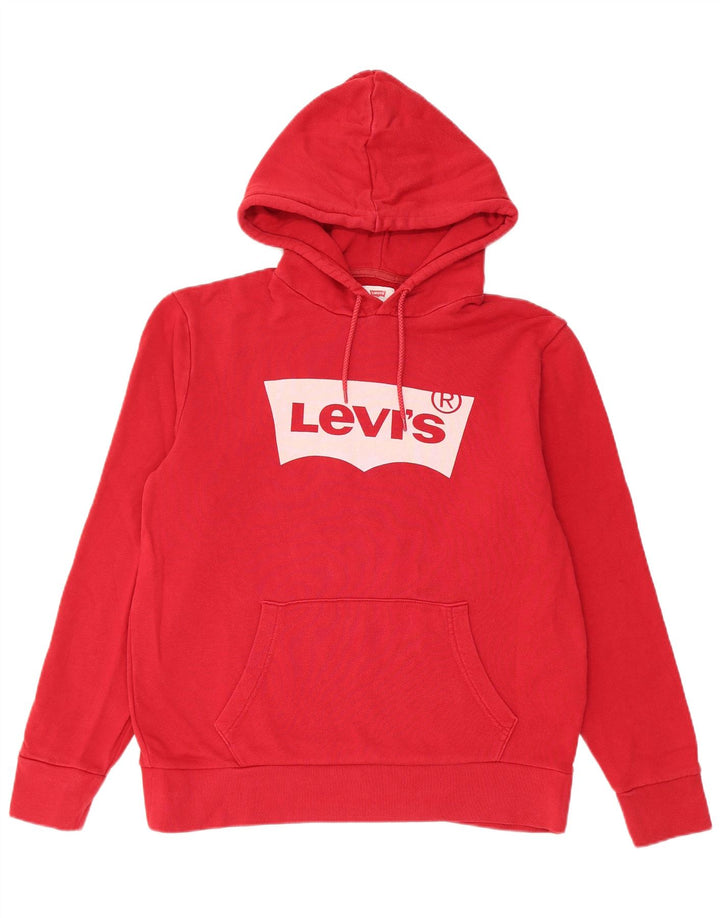 Levi's Hombre Sudadera Con Capucha Gráfica Jersey De Algodón Rojo Medio