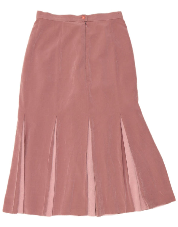 Jaques Vert Falda plisada acampanada para mujer UK 44 Mediana W28 Bloque de color rosa