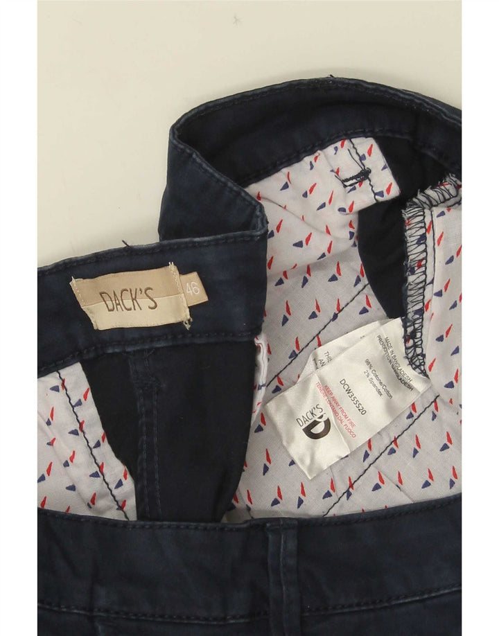 Dack's Pantalones cortos chinos de ajuste regular para mujer IT 46 Large W34 Azul marino Algodón