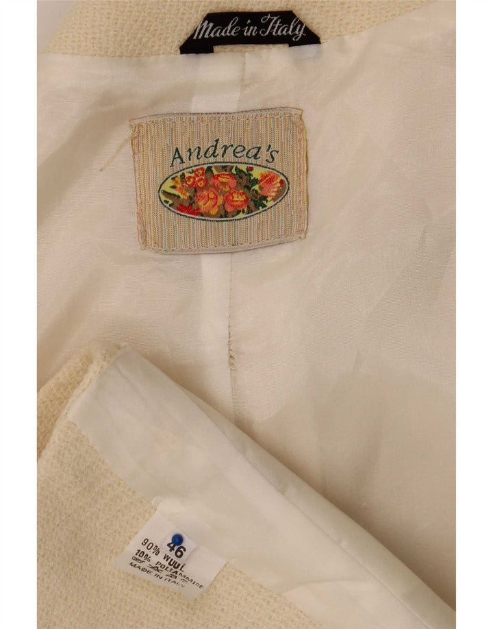 Andrea's Conjunto de falda de 2 piezas con 5 botones para mujer IT 46 Large W28 Lana beige