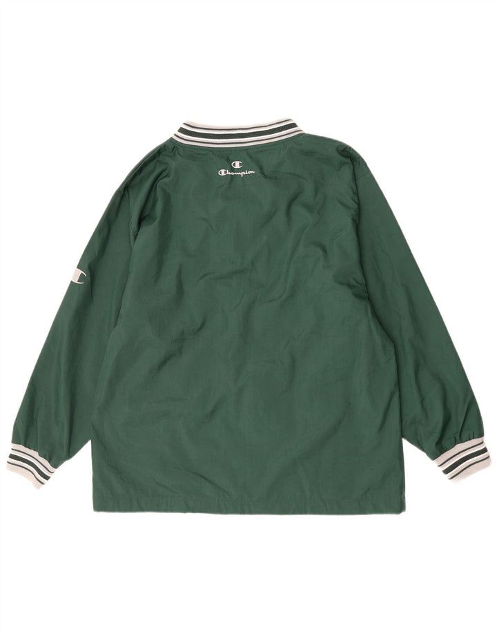 Champion Sudadera con gráfico gráfico para hombre Chaqueta superior de chándal XL Bloque de color verde