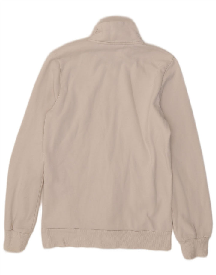 Puma Mujer Gráfico Chándal Top Chaqueta Reino Unido 12 Mediano Blanco Algodón